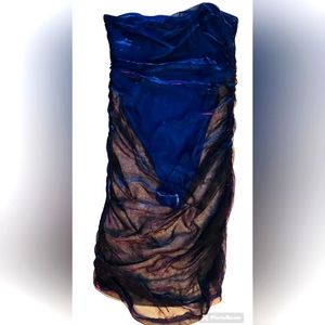 Cute blue multi color skirt